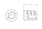 Matice závrtná s límcem M10 x 25 mm Zn