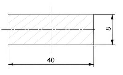 Plochá ocel 40 x 8 mm válcovaná